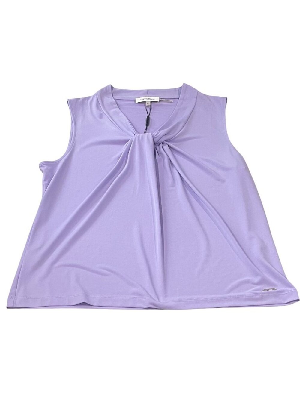Calvin Klein Knot Tank Top Blouse PL Lilac Purple Casual Indie Preppy Minimalist
